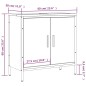 vidaXL Waschbeckenunterschrank Schwarz 60x30x60 cm Holzwerkstoff vidaXL Waschbeckenunterschrank Schwarz 60x30x60 cm Holzwerkstoff