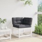 vidaXL Garten-Ecksofa mit Kissen Weiß 73x73x78 cm Massivholz Kiefer vidaXL Garten-Ecksofa mit Kissen Weiß 73x73x78 cm Massivholz Kiefer
