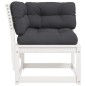 vidaXL Garten-Ecksofa mit Kissen Weiß 73x73x78 cm Massivholz Kiefer vidaXL Garten-Ecksofa mit Kissen Weiß 73x73x78 cm Massivholz Kiefer