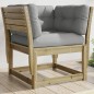 vidaXL Gartensofa mit Armlehnen und Kissen Kiefernholz Imprägniert vidaXL Gartensofa mit Armlehnen und Kissen Kiefernholz Imprägniert