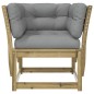vidaXL Gartensofa mit Armlehnen und Kissen Kiefernholz Imprägniert vidaXL Gartensofa mit Armlehnen und Kissen Kiefernholz Imprägniert