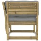 vidaXL Gartensofa mit Armlehnen und Kissen Kiefernholz Imprägniert vidaXL Gartensofa mit Armlehnen und Kissen Kiefernholz Imprägniert