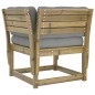 vidaXL Gartensofa mit Armlehnen und Kissen Kiefernholz Imprägniert vidaXL Gartensofa mit Armlehnen und Kissen Kiefernholz Imprägniert
