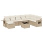 vidaXL 9-tlg. Garten-Sofagarnitur mit Kissen Beige Poly Rattan vidaXL 9-tlg. Garten-Sofagarnitur mit Kissen Beige Poly Rattan