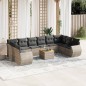 vidaXL 11-tlg. Garten-Sofagarnitur mit Kissen Grau Poly Rattan vidaXL 11-tlg. Garten-Sofagarnitur mit Kissen Grau Poly Rattan