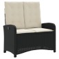vidaXL 4-tlg. Garten-Essgruppe mit Kissen Schwarz Poly Rattan vidaXL 4-tlg. Garten-Essgruppe mit Kissen Schwarz Poly Rattan