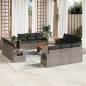 vidaXL 13-tlg. Garten-Sofagarnitur mit Kissen Grau Poly Rattan vidaXL 13-tlg. Garten-Sofagarnitur mit Kissen Grau Poly Rattan