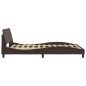 vidaXL Bettgestell mit Kopfteil Braun 140x190 cm Kunstleder vidaXL Bettgestell mit Kopfteil Braun 140x190 cm Kunstleder