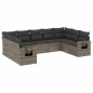 vidaXL 9-tlg. Garten-Sofagarnitur mit Kissen Grau Poly Rattan vidaXL 9-tlg. Garten-Sofagarnitur mit Kissen Grau Poly Rattan
