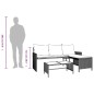 vidaXL Gartensofa in L-Form mit Tisch und Kissen Hellgrau Poly Rattan vidaXL Gartensofa in L-Form mit Tisch und Kissen Hellgrau Poly Rattan
