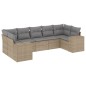 vidaXL 7-tlg. Garten-Sofagarnitur mit Kissen Beige Poly Rattan vidaXL 7-tlg. Garten-Sofagarnitur mit Kissen Beige Poly Rattan