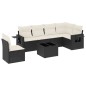 vidaXL 7-tlg. Garten-Sofagarnitur mit Kissen Schwarz Poly Rattan vidaXL 7-tlg. Garten-Sofagarnitur mit Kissen Schwarz Poly Rattan