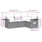 vidaXL 4-tlg. Garten-Sofagarnitur mit Kissen Schwarz Poly Rattan vidaXL 4-tlg. Garten-Sofagarnitur mit Kissen Schwarz Poly Rattan