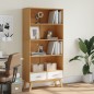 vidaXL Bücherregal OLDEN 4 Fächer Weiß und Braun Massivholz Kiefer vidaXL Bücherregal OLDEN 4 Fächer Weiß und Braun Massivholz Kiefer