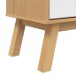 vidaXL Bücherregal OLDEN 4 Fächer Weiß und Braun Massivholz Kiefer vidaXL Bücherregal OLDEN 4 Fächer Weiß und Braun Massivholz Kiefer