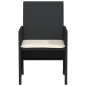 vidaXL 3-tlg. Bistro-Set mit Kissen Schwarz Poly Rattan vidaXL 3-tlg. Bistro-Set mit Kissen Schwarz Poly Rattan
