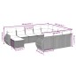 vidaXL 11-tlg. Garten-Sofagarnitur mit Kissen Grau Poly Rattan vidaXL 11-tlg. Garten-Sofagarnitur mit Kissen Grau Poly Rattan