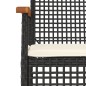 vidaXL 3-tlg. Garten-Essgruppe mit Kissen Schwarz Poly Rattan vidaXL 3-tlg. Garten-Essgruppe mit Kissen Schwarz Poly Rattan