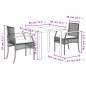 vidaXL 3-tlg. Garten-Essgruppe mit Kissen Schwarz Poly Rattan vidaXL 3-tlg. Garten-Essgruppe mit Kissen Schwarz Poly Rattan