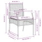 vidaXL 3-tlg. Garten-Essgruppe mit Kissen Schwarz Poly Rattan vidaXL 3-tlg. Garten-Essgruppe mit Kissen Schwarz Poly Rattan