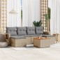 vidaXL 7-tlg. Garten-Sofagarnitur mit Kissen Beige Poly Rattan vidaXL 7-tlg. Garten-Sofagarnitur mit Kissen Beige Poly Rattan