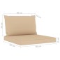 5-tlg. Garten-Lounge-Set mit Beige Kissen 5-tlg. Garten-Lounge-Set mit Beige Kissen