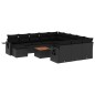 vidaXL 13-tlg. Garten-Sofagarnitur mit Kissen Schwarz Poly Rattan vidaXL 13-tlg. Garten-Sofagarnitur mit Kissen Schwarz Poly Rattan