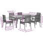 vidaXL 7-tlg. Garten-Essgruppe mit Kissen Schwarz Poly Rattan vidaXL 7-tlg. Garten-Essgruppe mit Kissen Schwarz Poly Rattan