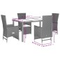vidaXL 5-tlg. Garten-Essgruppe mit Kissen Beige Poly Rattan vidaXL 5-tlg. Garten-Essgruppe mit Kissen Beige Poly Rattan