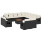 vidaXL 14-tlg. Garten-Sofagarnitur mit Kissen Schwarz Poly Rattan vidaXL 14-tlg. Garten-Sofagarnitur mit Kissen Schwarz Poly Rattan
