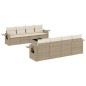 vidaXL 9-tlg. Garten-Sofagarnitur mit Kissen Beige Poly Rattan vidaXL 9-tlg. Garten-Sofagarnitur mit Kissen Beige Poly Rattan