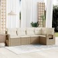vidaXL 5-tlg. Garten-Sofagarnitur mit Kissen Beige Poly Rattan vidaXL 5-tlg. Garten-Sofagarnitur mit Kissen Beige Poly Rattan
