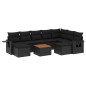vidaXL 10-tlg. Garten-Sofagarnitur mit Kissen Schwarz Poly Rattan vidaXL 10-tlg. Garten-Sofagarnitur mit Kissen Schwarz Poly Rattan