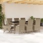 vidaXL 9-tlg. Garten-Essgruppe mit Kissen Beige Poly Rattan vidaXL 9-tlg. Garten-Essgruppe mit Kissen Beige Poly Rattan