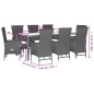 vidaXL 9-tlg. Garten-Essgruppe mit Kissen Beige Poly Rattan vidaXL 9-tlg. Garten-Essgruppe mit Kissen Beige Poly Rattan