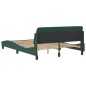 vidaXL Bettgestell mit Kopfteil Dunkelgrün 140x190 cm Samt vidaXL Bettgestell mit Kopfteil Dunkelgrün 140x190 cm Samt