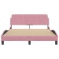 vidaXL Bettgestell mit Kopfteil Rosa 140x190 cm Samt vidaXL Bettgestell mit Kopfteil Rosa 140x190 cm Samt