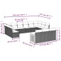 vidaXL 13-tlg. Garten-Sofagarnitur mit Kissen Schwarz Poly Rattan vidaXL 13-tlg. Garten-Sofagarnitur mit Kissen Schwarz Poly Rattan