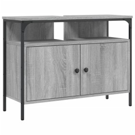 vidaXL Waschbeckenunterschrank Grau Sonoma 60x30x60 cm Holzwerkstoff