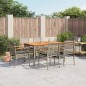 vidaXL 7-tlg. Garten-Essgruppe mit Kissen Grau Poly Rattan vidaXL 7-tlg. Garten-Essgruppe mit Kissen Grau Poly Rattan