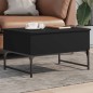 vidaXL Couchtisch Schwarz 70x50x40 cm Holzwerkstoff und Metall vidaXL Couchtisch Schwarz 70x50x40 cm Holzwerkstoff und Metall