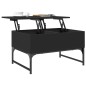 vidaXL Couchtisch Schwarz 70x50x40 cm Holzwerkstoff und Metall vidaXL Couchtisch Schwarz 70x50x40 cm Holzwerkstoff und Metall