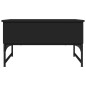 vidaXL Couchtisch Schwarz 70x50x40 cm Holzwerkstoff und Metall vidaXL Couchtisch Schwarz 70x50x40 cm Holzwerkstoff und Metall