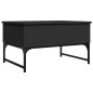 vidaXL Couchtisch Schwarz 70x50x40 cm Holzwerkstoff und Metall vidaXL Couchtisch Schwarz 70x50x40 cm Holzwerkstoff und Metall