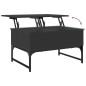 vidaXL Couchtisch Schwarz 70x50x40 cm Holzwerkstoff und Metall vidaXL Couchtisch Schwarz 70x50x40 cm Holzwerkstoff und Metall