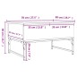 vidaXL Couchtisch Schwarz 70x50x40 cm Holzwerkstoff und Metall vidaXL Couchtisch Schwarz 70x50x40 cm Holzwerkstoff und Metall