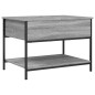 vidaXL Couchtisch Grau Sonoma 70x50x50 cm Holzwerkstoff und Metall vidaXL Couchtisch Grau Sonoma 70x50x50 cm Holzwerkstoff und Metall