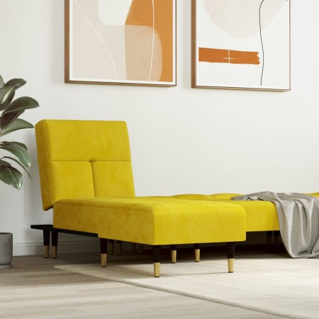 vidaXL Chaiselongue Gelb Samt