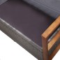vidaXL Bank mit Stauraum 115 cm Poly Rattan Massivholz Akazie Grau vidaXL Bank mit Stauraum 115 cm Poly Rattan Massivholz Akazie Grau