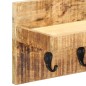 vidaXL Wandgarderobe 60 x 15 x 20 cm Raues Mango-Massivholz vidaXL Wandgarderobe 60 x 15 x 20 cm Raues Mango-Massivholz